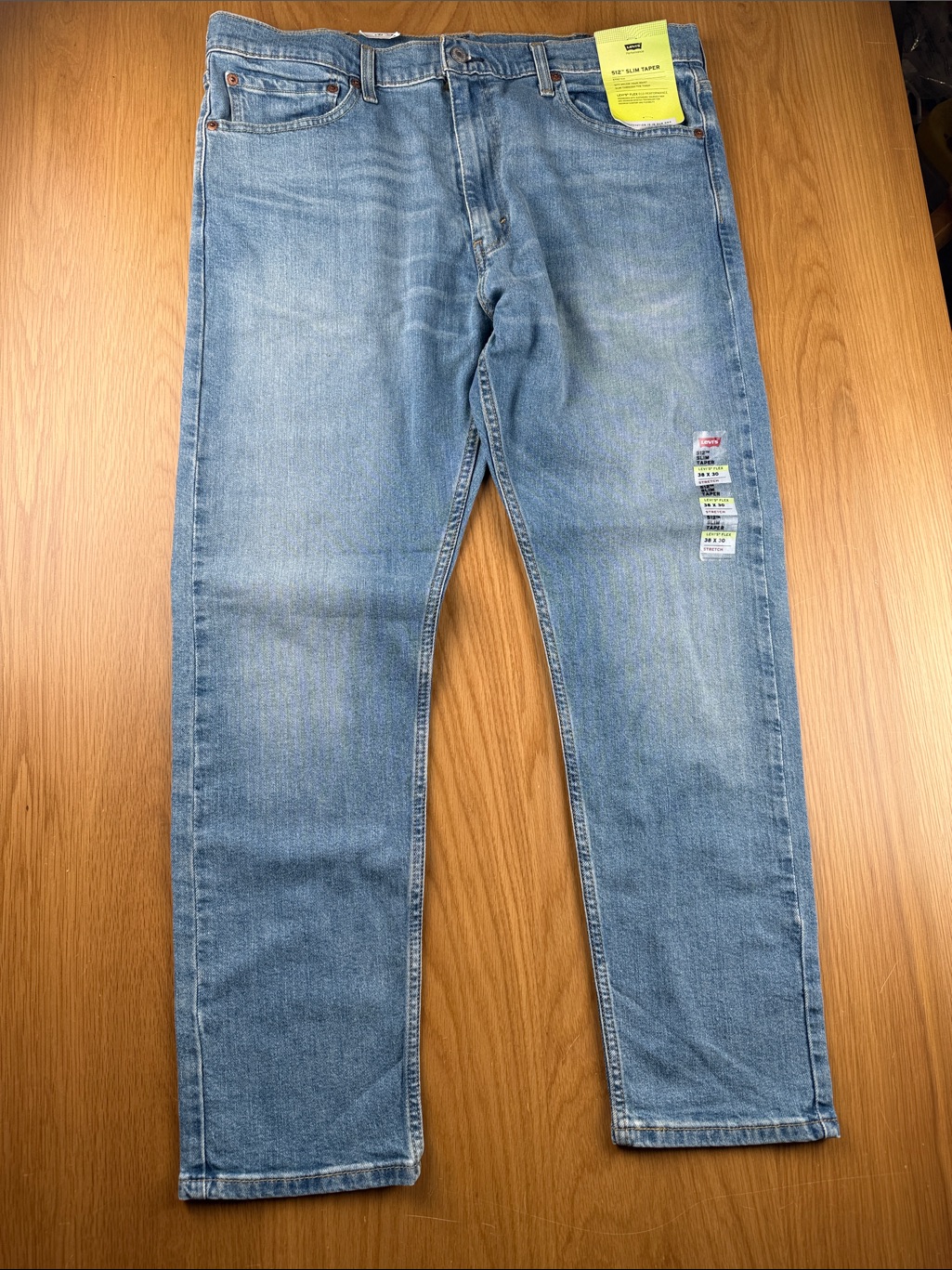 Levi's Flex Men’s Light Blue 512 Slim Taper Jeans 288330733 Size 38 X 30-